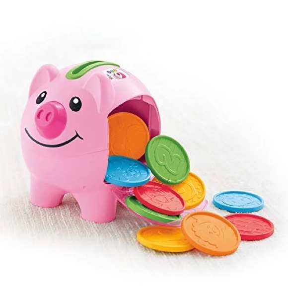 Fisher-Price Laugh & Learn Count & Rumble Piggy Bank with 10 Coins - Picture 1 of 13